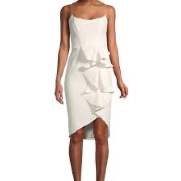 Aidan by Aidan Mattox by y Anthropologie stunning luxury cascade sheath dress. - Picture 3 of 13
